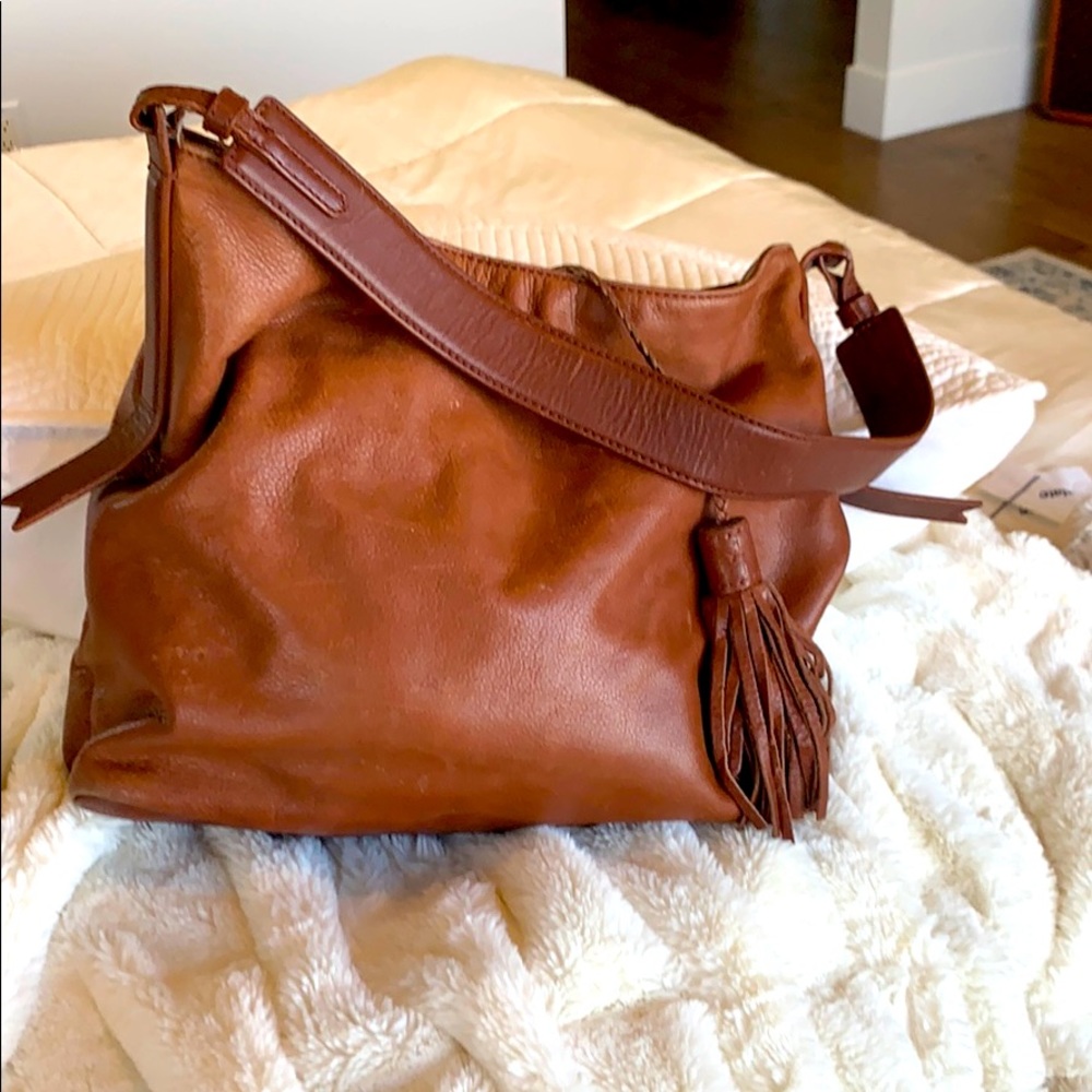 Margot soft brown leather shoulder bag